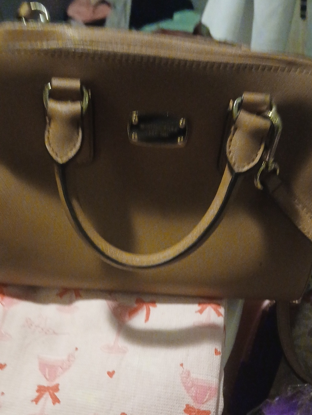 Micheal Kors Elegant Women's Satchel Bag in Light Brown Leather Euc